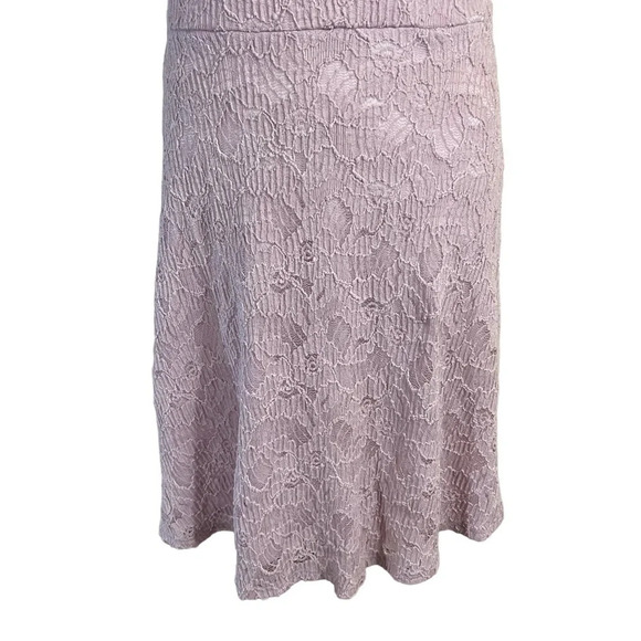 Aqua NEW Halter Top Dress Size Large Light Purple Lavender Lace Overlay Floral - Picture 5 of 10